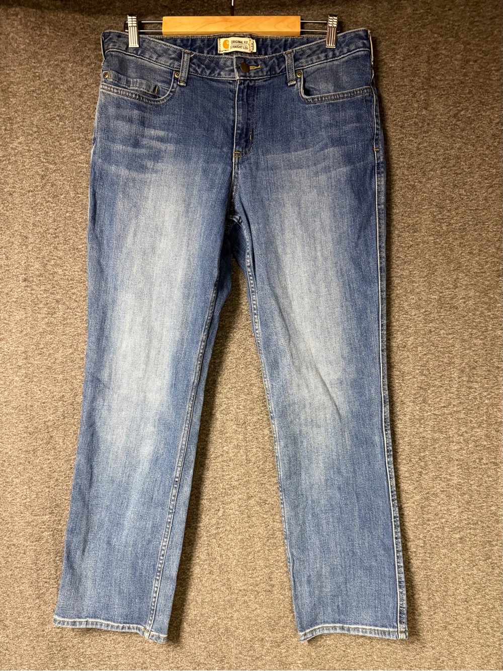 Carhartt Original Fit Straight Leg Jeans Medium Wash Blue Women’s 14 Regular